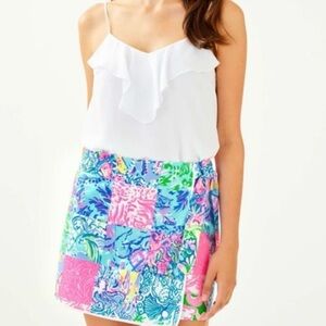 LILLY PULITZER SIMONA SKORT in "Pop Up Back Together Again Patch" print Sz 10